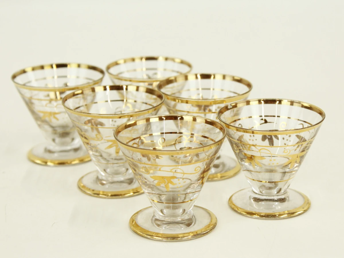 18 Libbey Royal Fern-cocktailglas verfijnd gouden bladversiering - foto 6