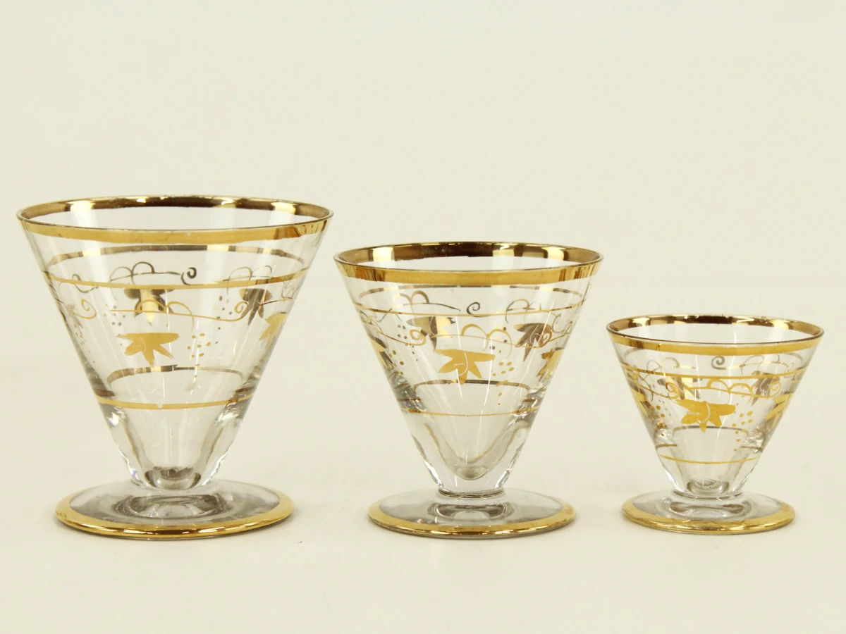 18 Libbey Royal Fern-cocktailglas verfijnd gouden bladversiering - foto 8