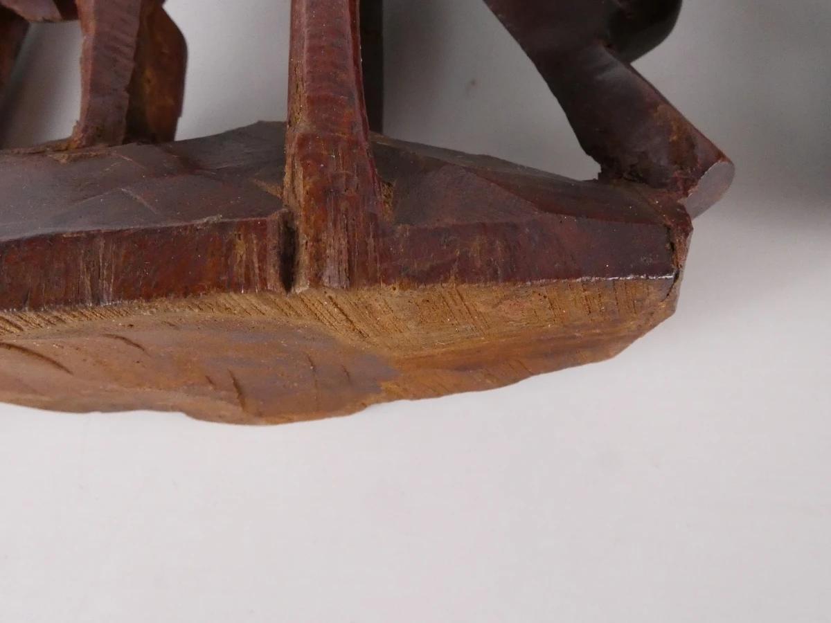 Paar decoratieve houten antilopen met kalf - foto 10