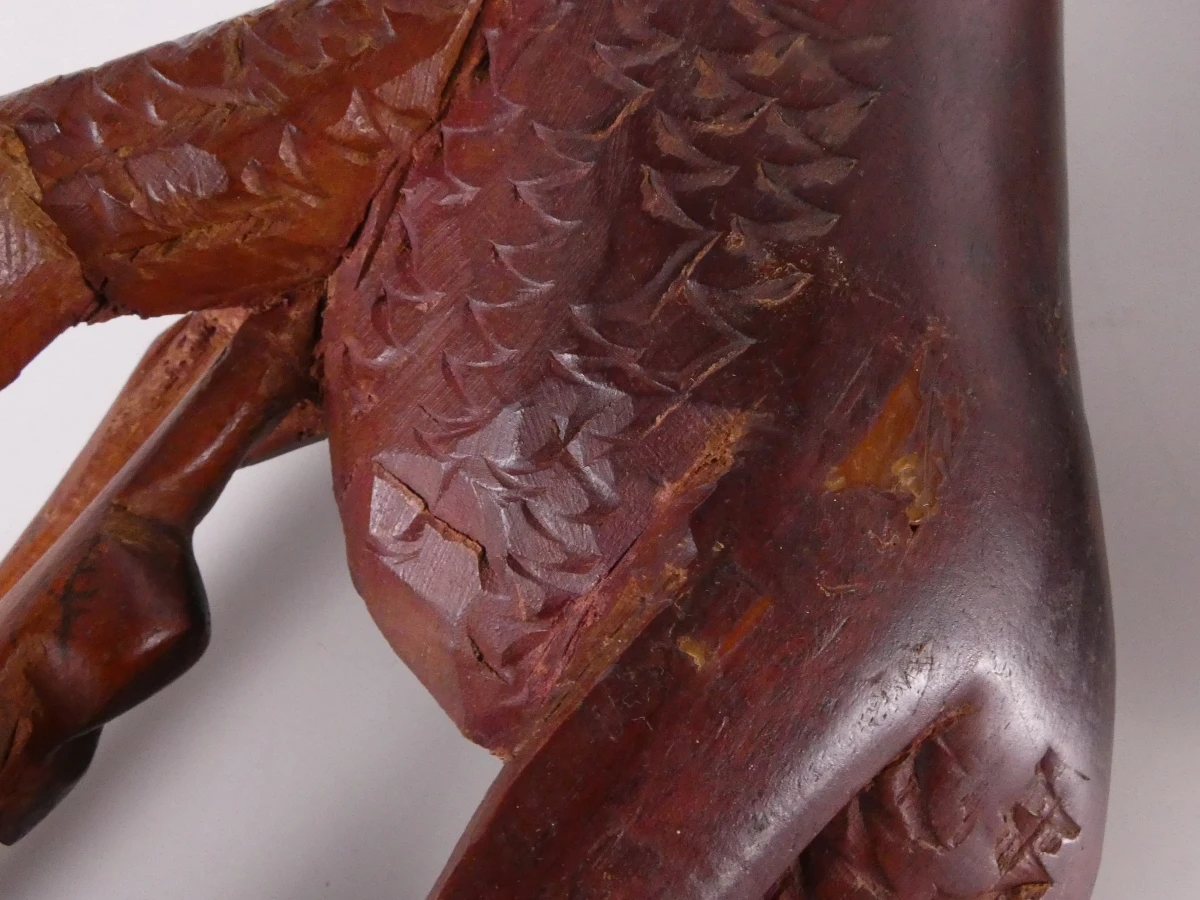Paar decoratieve houten antilopen met kalf - foto 11