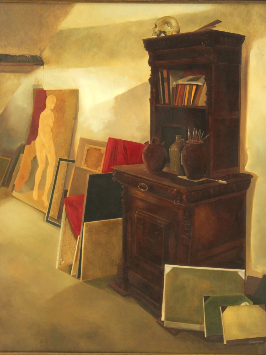Ludo Mariman (1946–2026) – Het schildersatelier – 1977 - foto 3