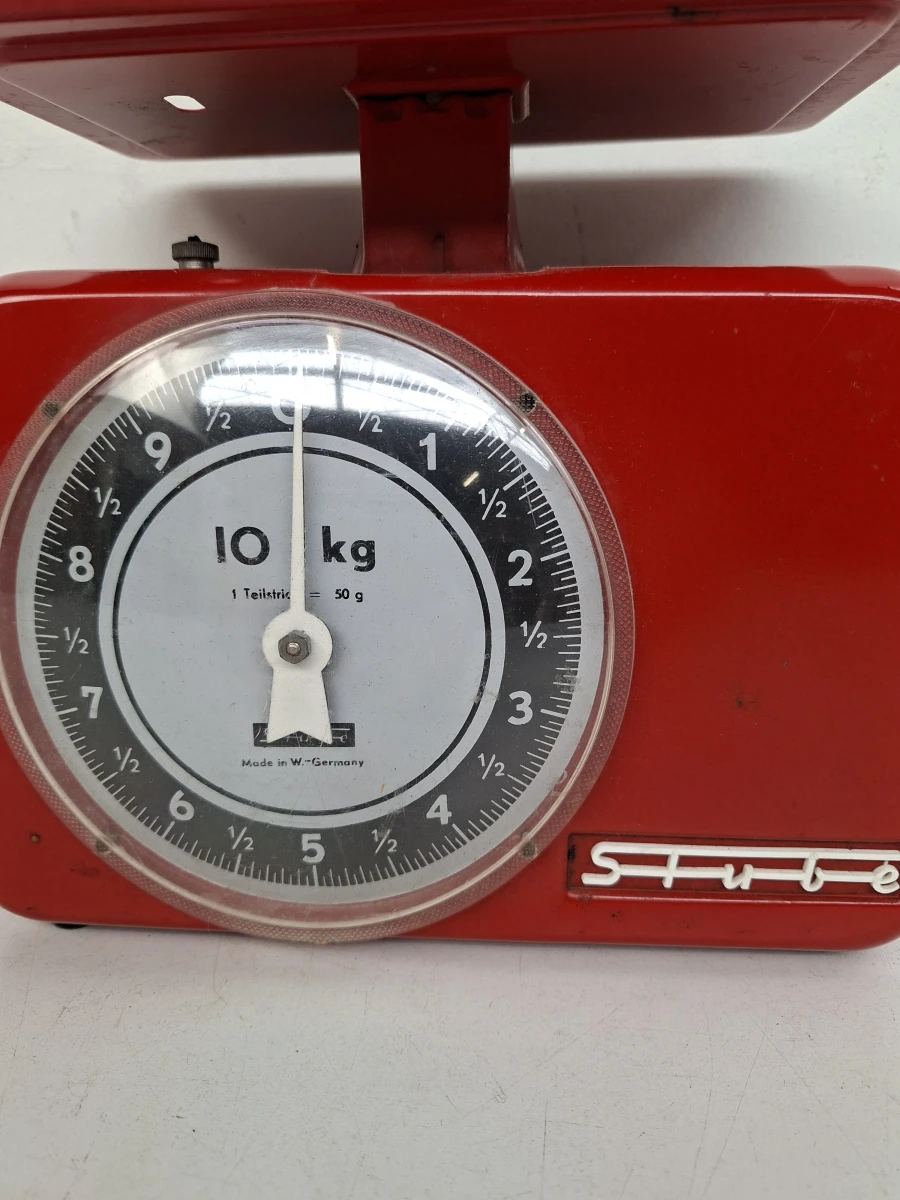 Vintage Stube Keukenweegschaal – Felrood – W.-Germany (Tot 10 kg) - foto 6