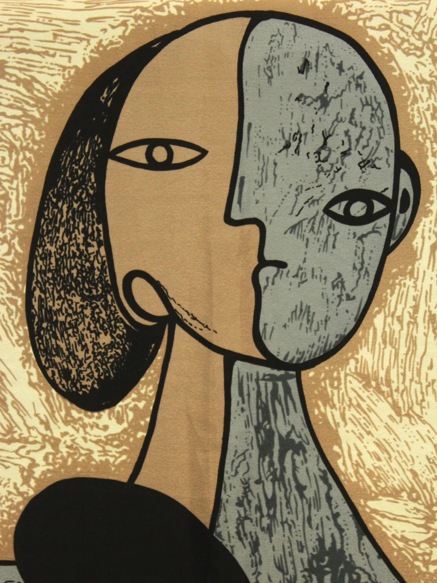 Vintage zijden foulard met Picasso-motief - 82 x 82 cm - foto 5