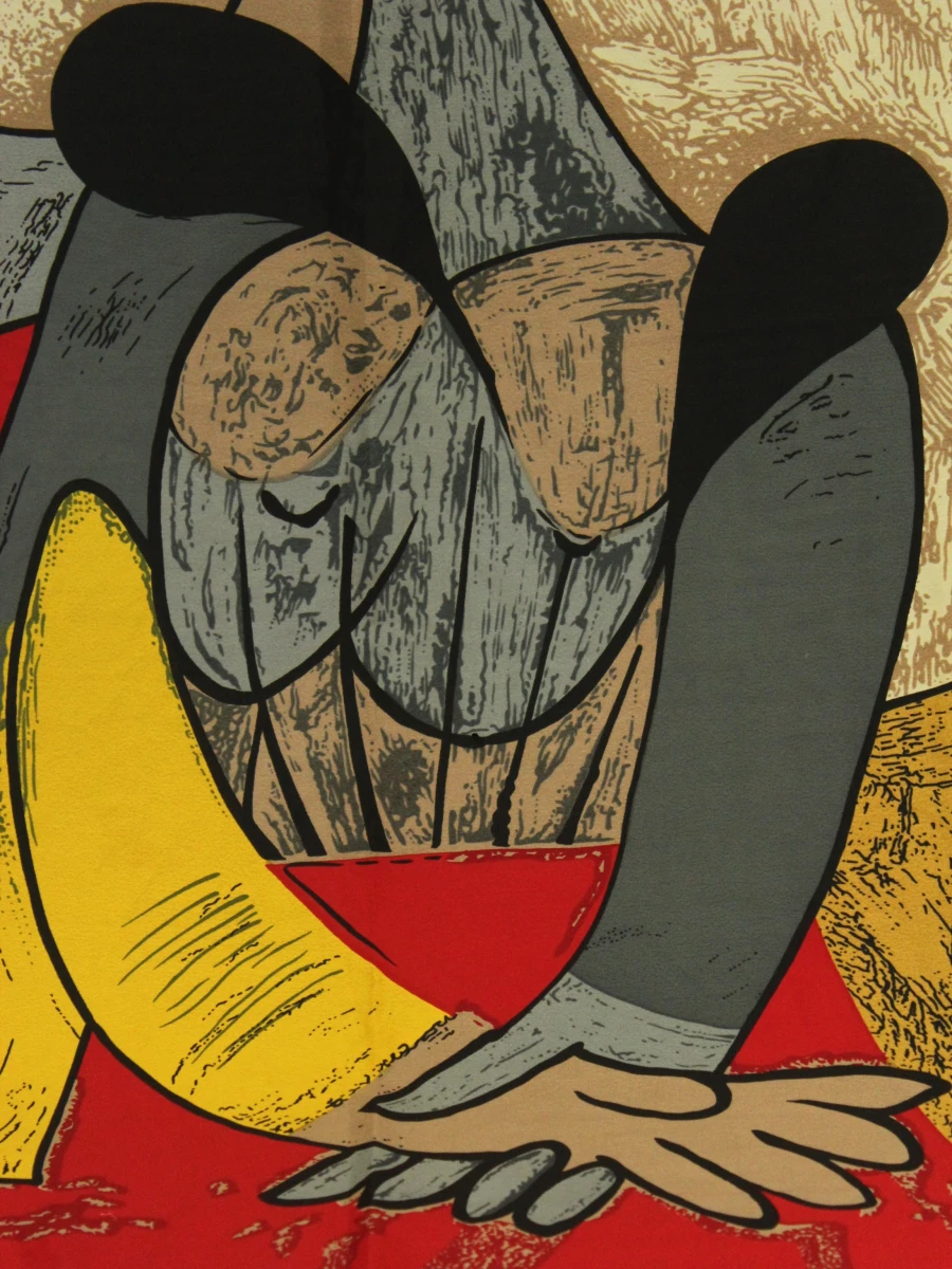 Vintage zijden foulard met Picasso-motief - 82 x 82 cm - foto 6