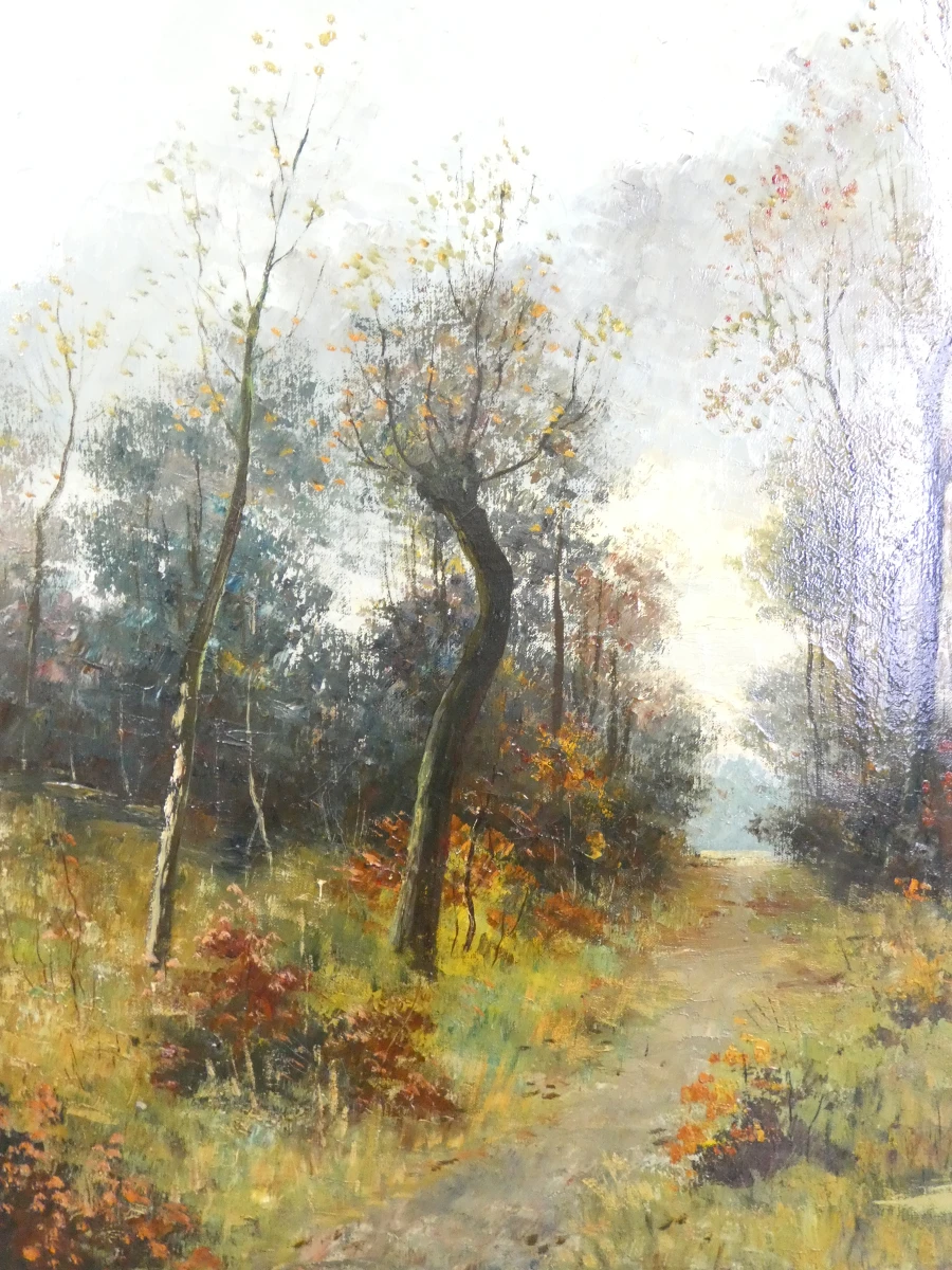 Gesigneerd olieverfschilderij van Henri Staps - Rouge-Cloître (96x122 cm) - foto 4