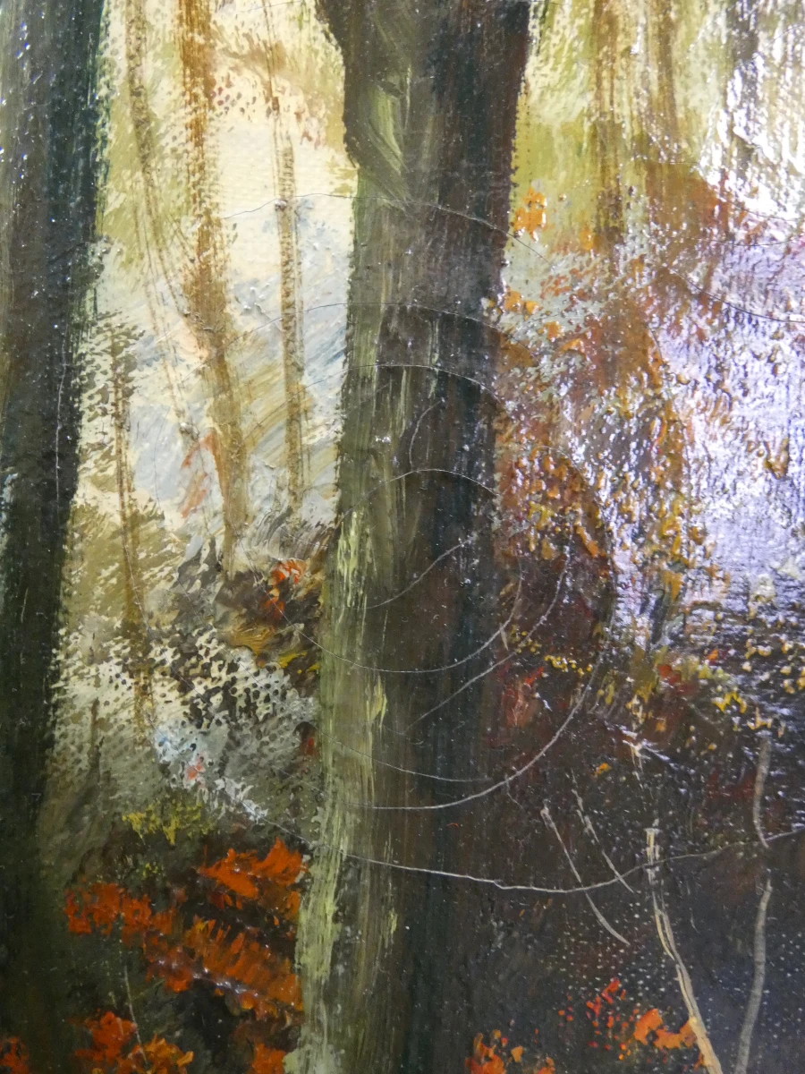 Gesigneerd olieverfschilderij van Henri Staps - Rouge-Cloître (96x122 cm) - foto 7