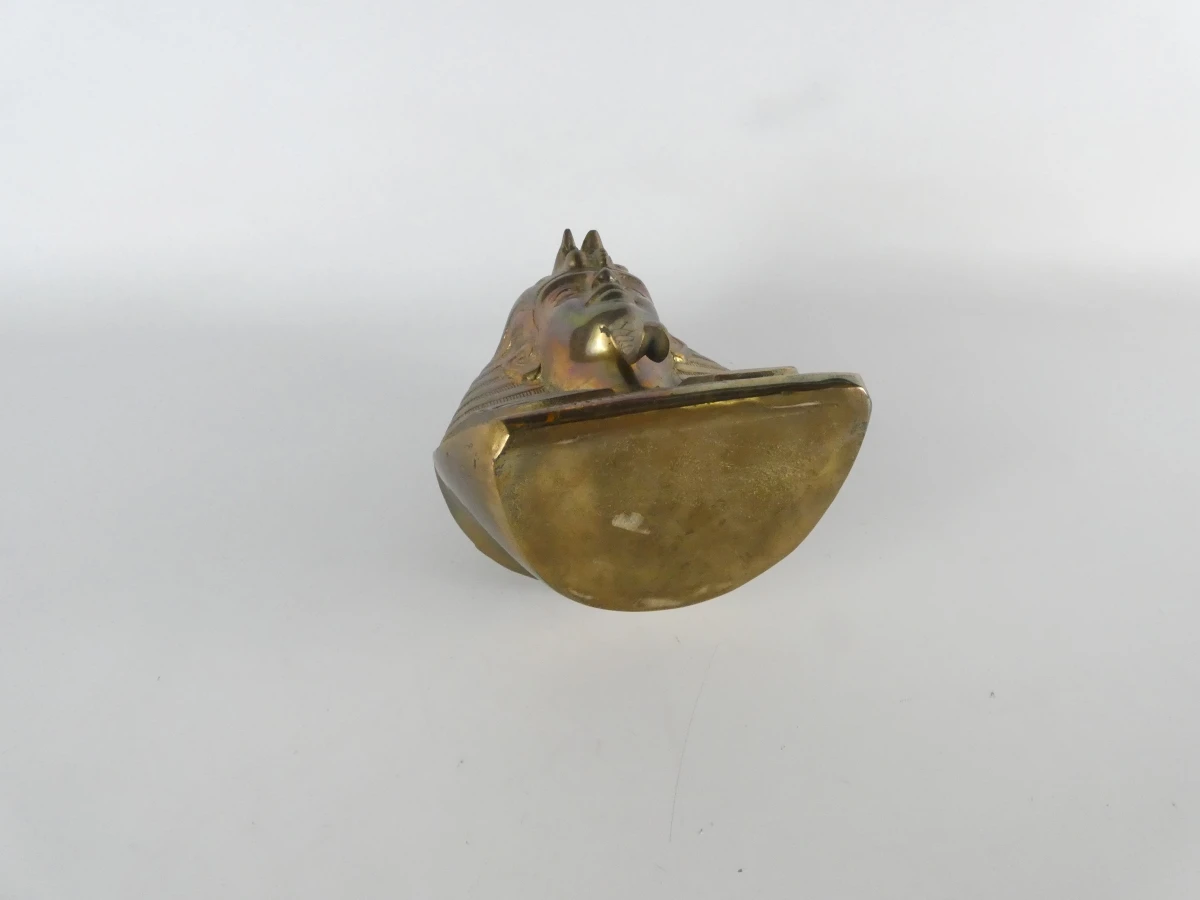 Decoratieve vintage messing buste van Toetanchamon - foto 9