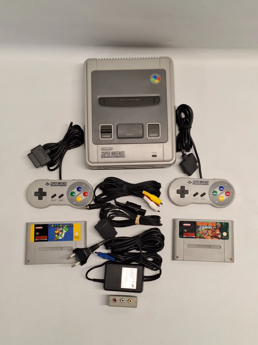 Originele Super Nintendo Entertainment System (SNES) PAL - compleet met doos, 2 controllers & 2 klassiekers - foto 3
