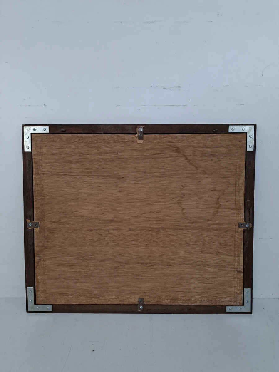 Grote Vintage Humoristische Prent door Jean Droit – Gekaderd tussen Dubbel Glas (70x57 cm) - foto 2