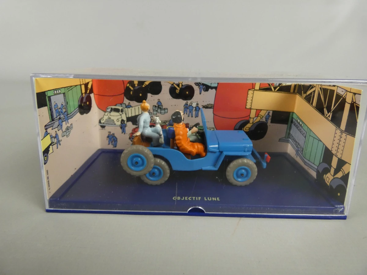 Kuifje en vrienden in jeep – kavel bij De Kringwinkel, Diest