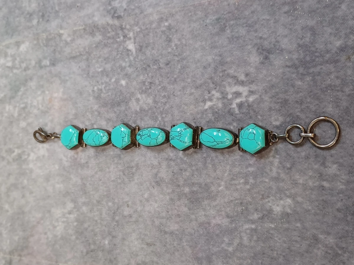 Zilveren hanger en armband met turquoise stenen - foto 10