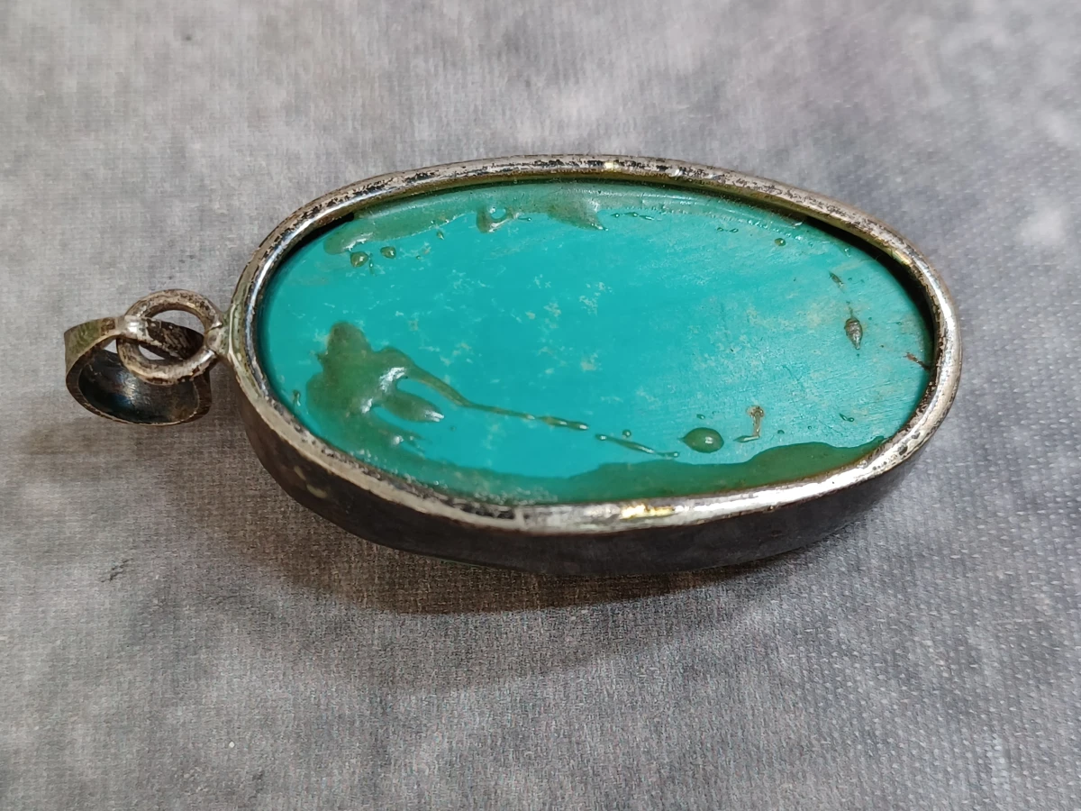 Zilveren hanger en armband met turquoise stenen - foto 5
