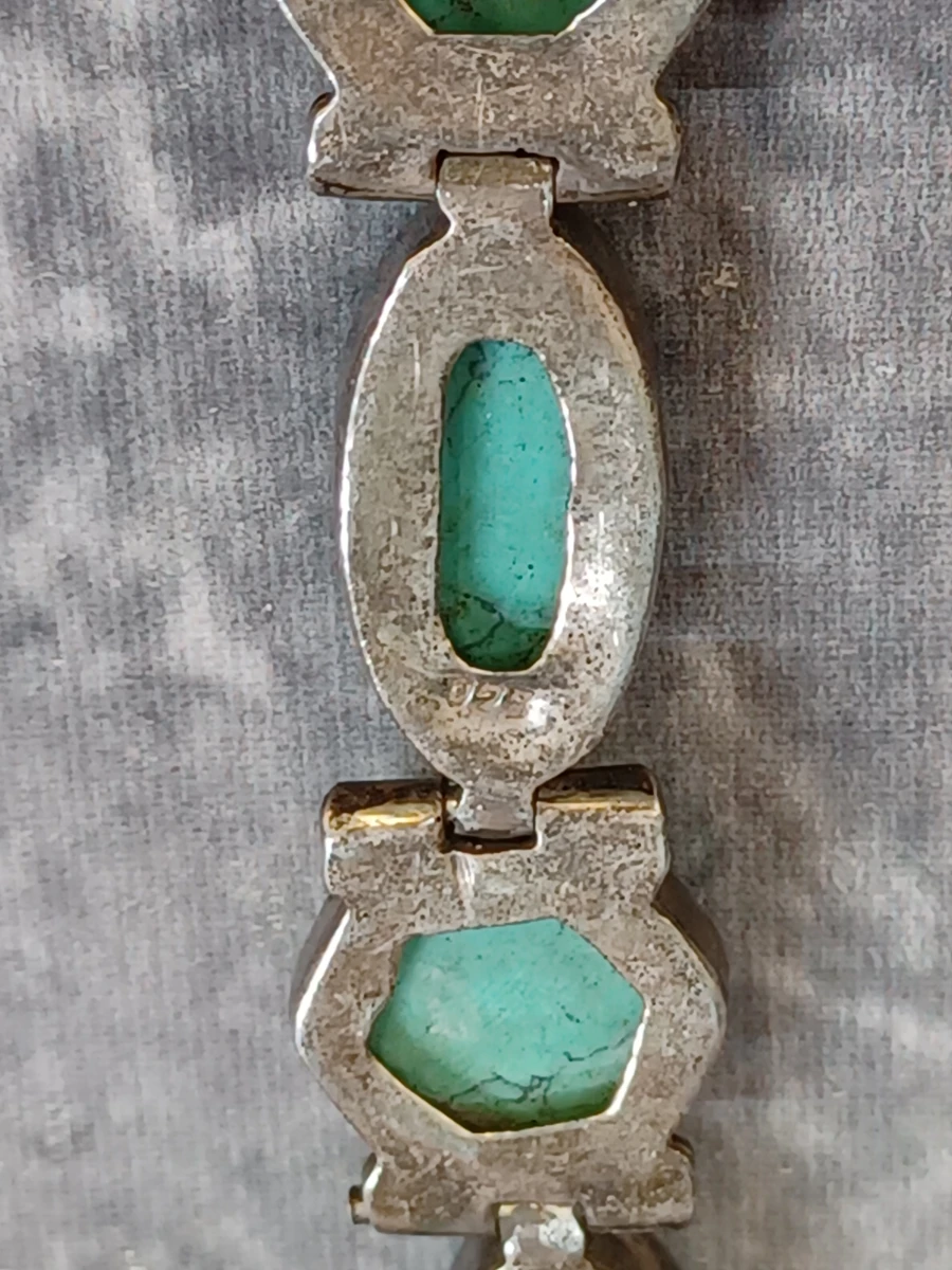 Zilveren hanger en armband met turquoise stenen - foto 14