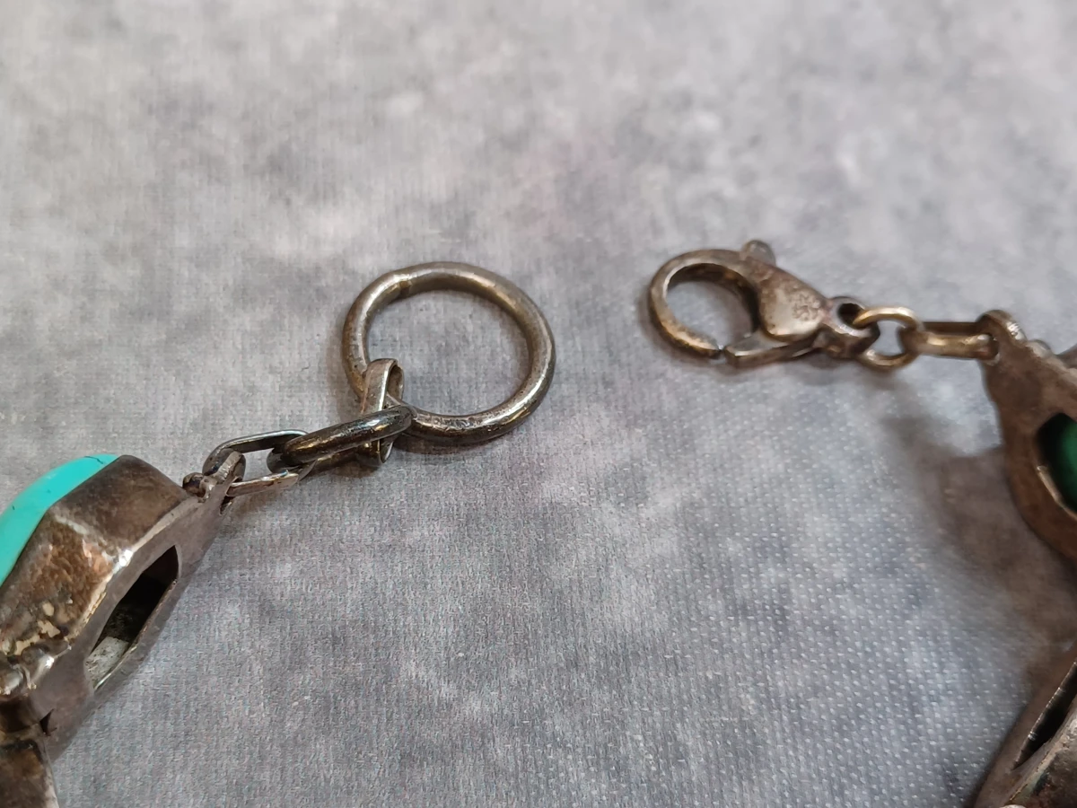 Zilveren hanger en armband met turquoise stenen - foto 12