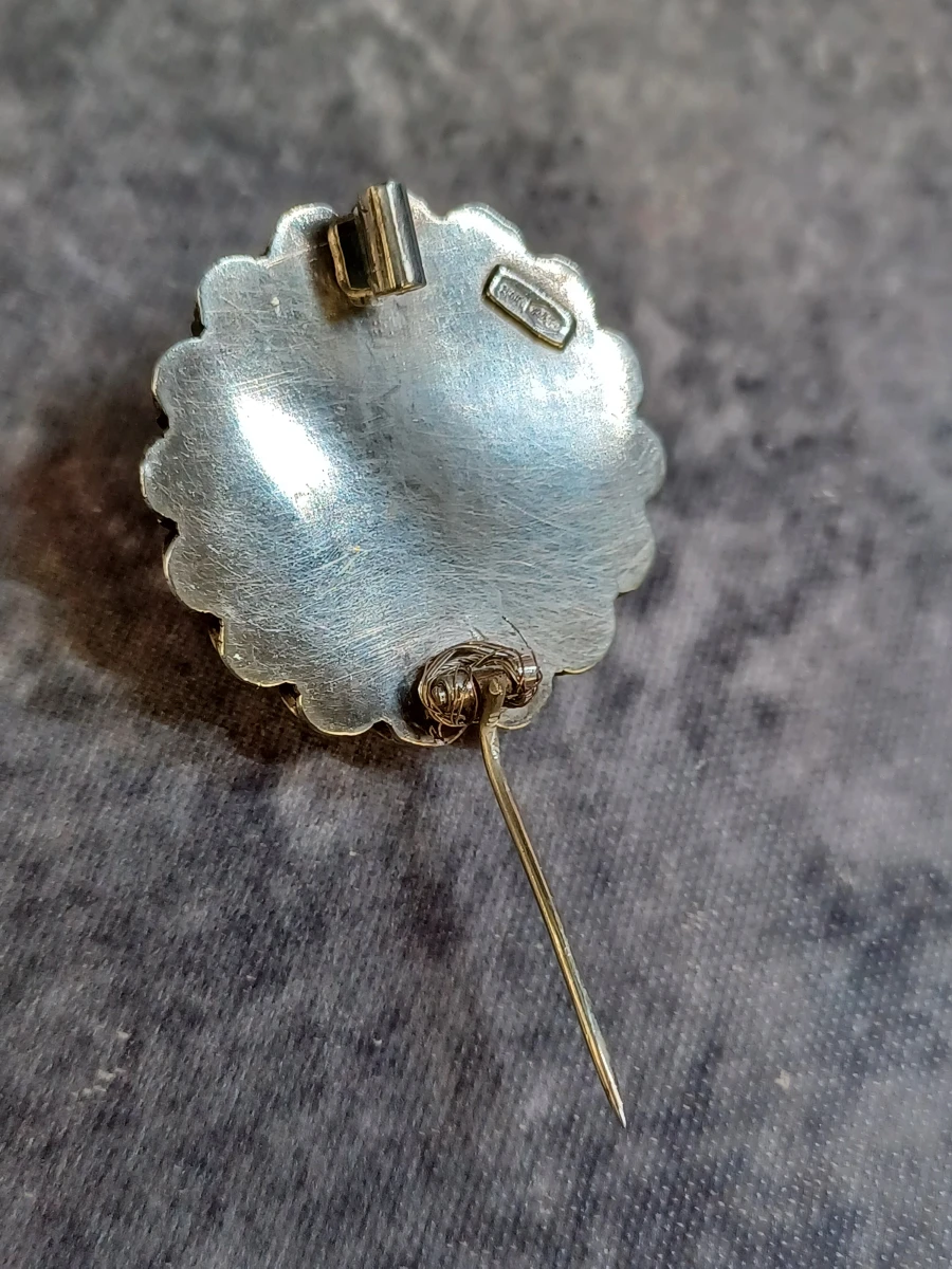 Exclusieve 3-delige rode koralen sieradenset met zilveren broche - foto 4