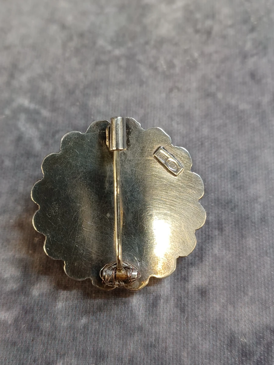 Exclusieve 3-delige rode koralen sieradenset met zilveren broche - foto 3