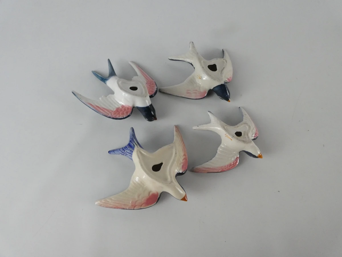 Keramische zwaluw wanddecoratieset (4 stuks) - foto 7