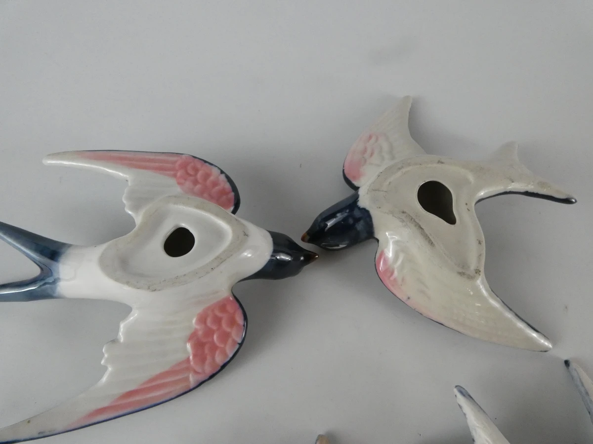 Keramische zwaluw wanddecoratieset (4 stuks) - foto 6