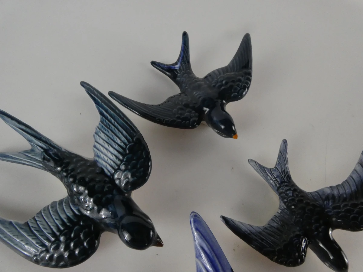 Keramische zwaluw wanddecoratieset (4 stuks) - foto 9