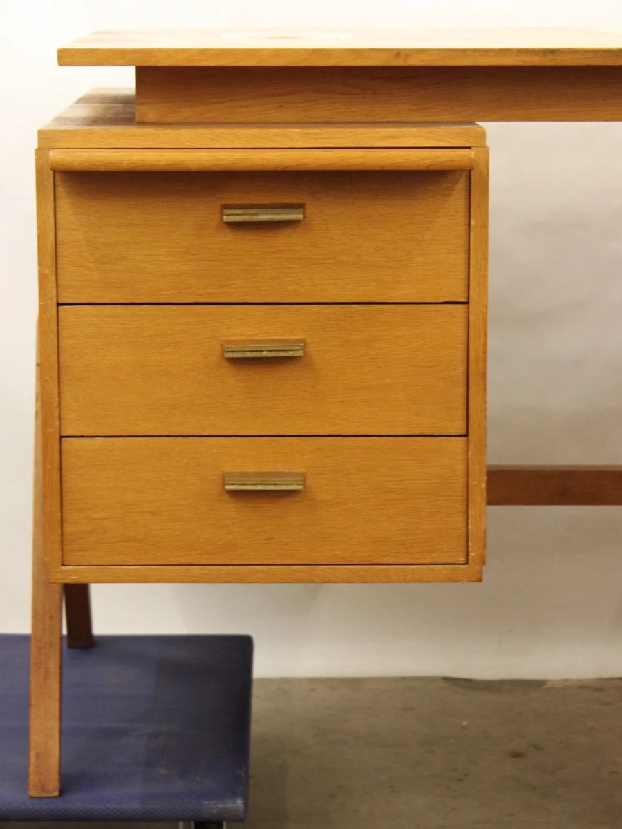 Vintage Mid-Century bureau met ingelegde Spaanse tegels – Jaren 60/70 - foto 3