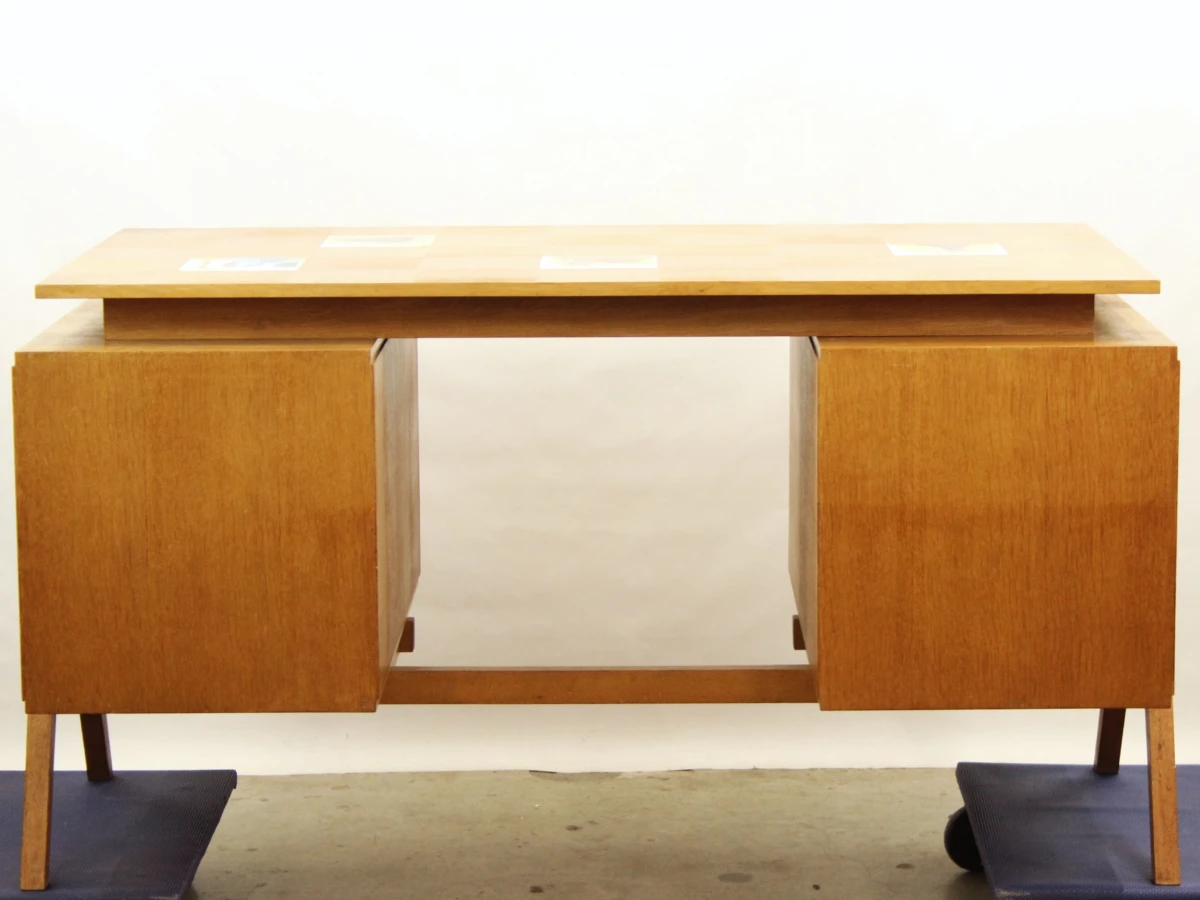 Vintage Mid-Century bureau met ingelegde Spaanse tegels – Jaren 60/70 - foto 9