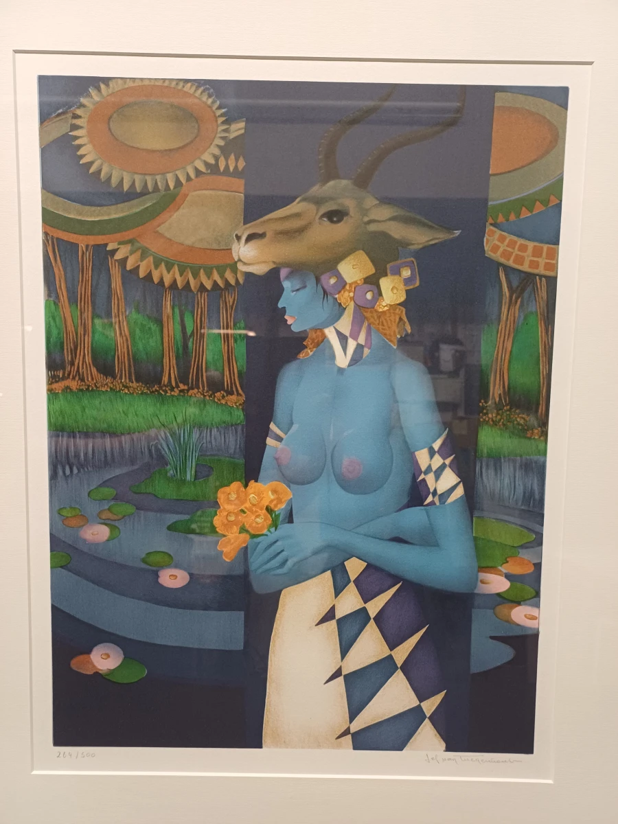 Kleurenlitho 'Antilope' -  Jef Van Tuerenhout - foto 2