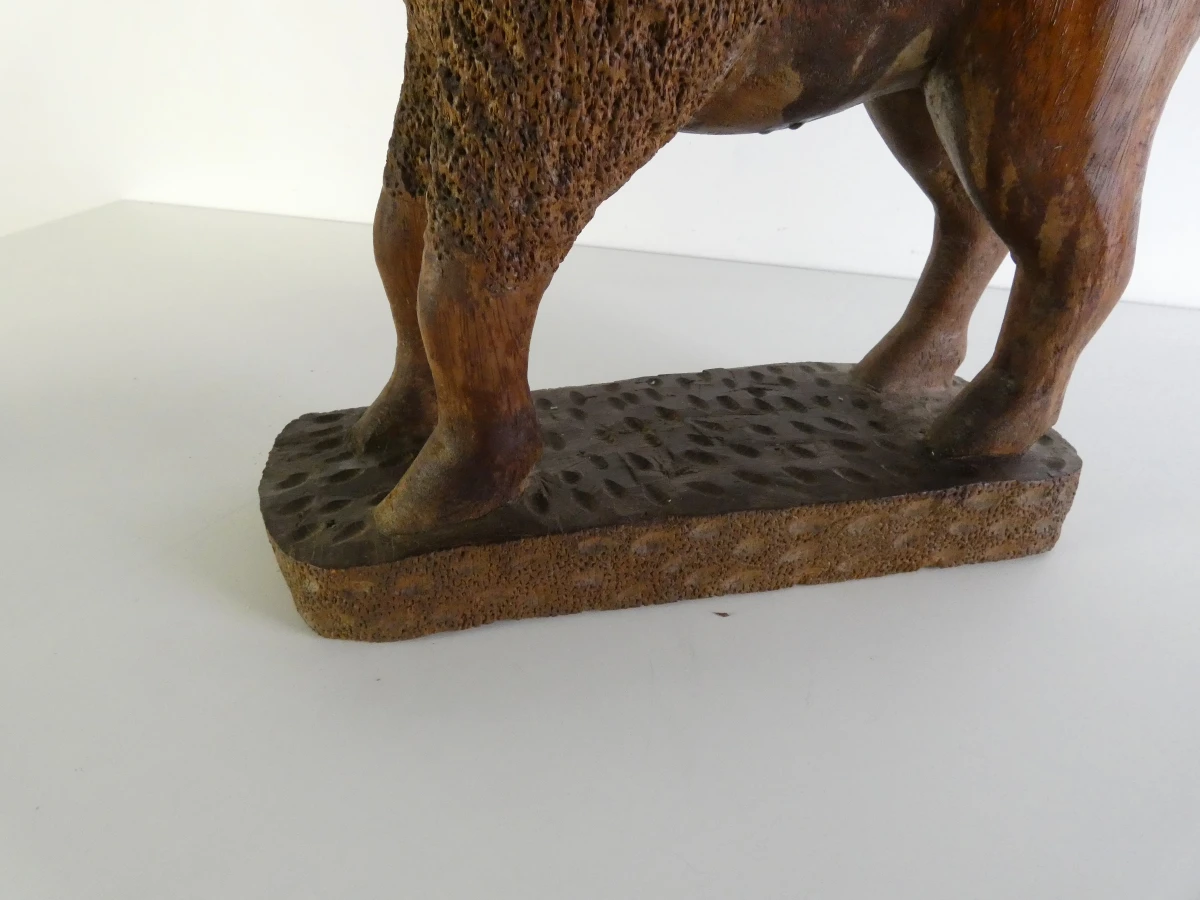 Afrikaans handgesneden houten leeuwensculptuur - foto 4