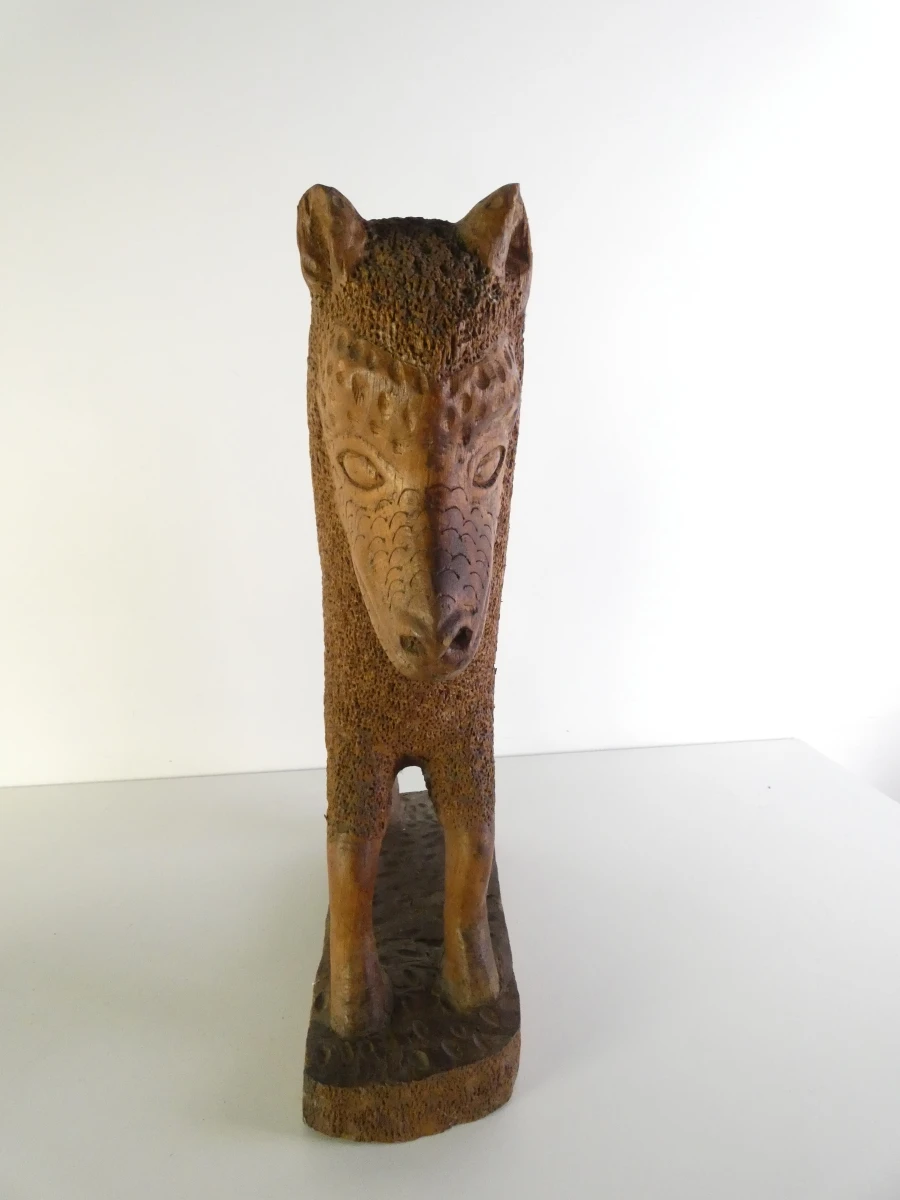 Afrikaans handgesneden houten leeuwensculptuur - foto 5