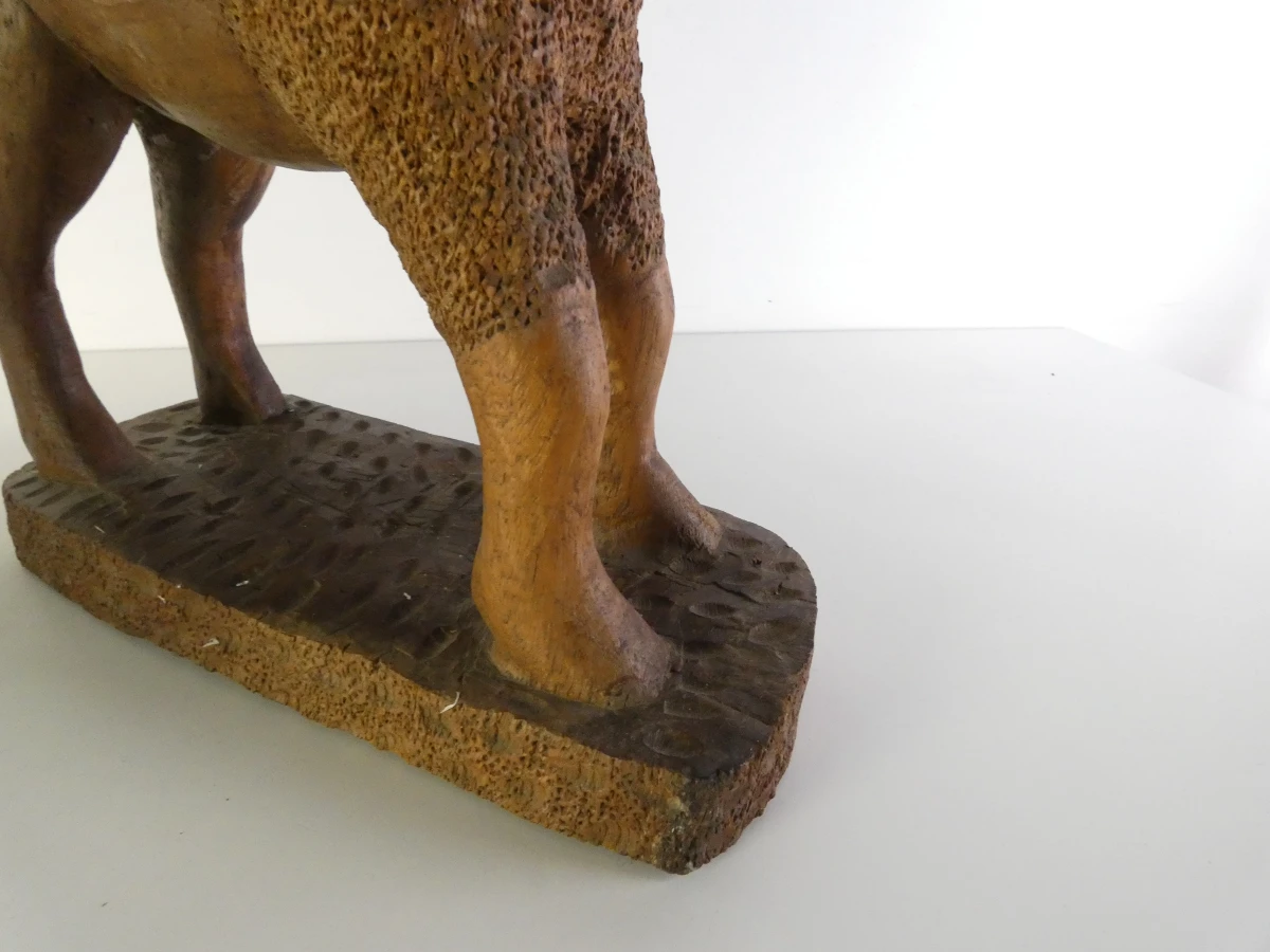 Afrikaans handgesneden houten leeuwensculptuur - foto 9