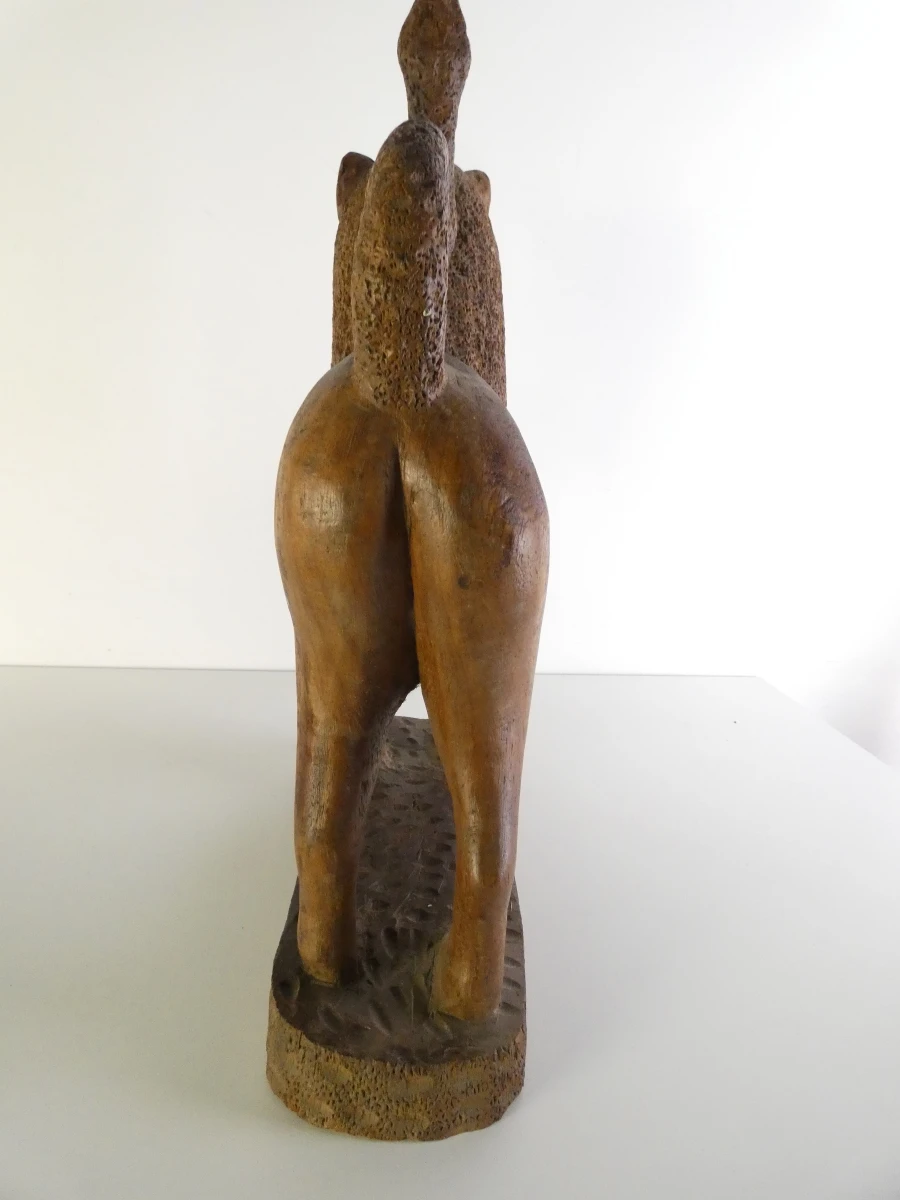 Afrikaans handgesneden houten leeuwensculptuur - foto 11