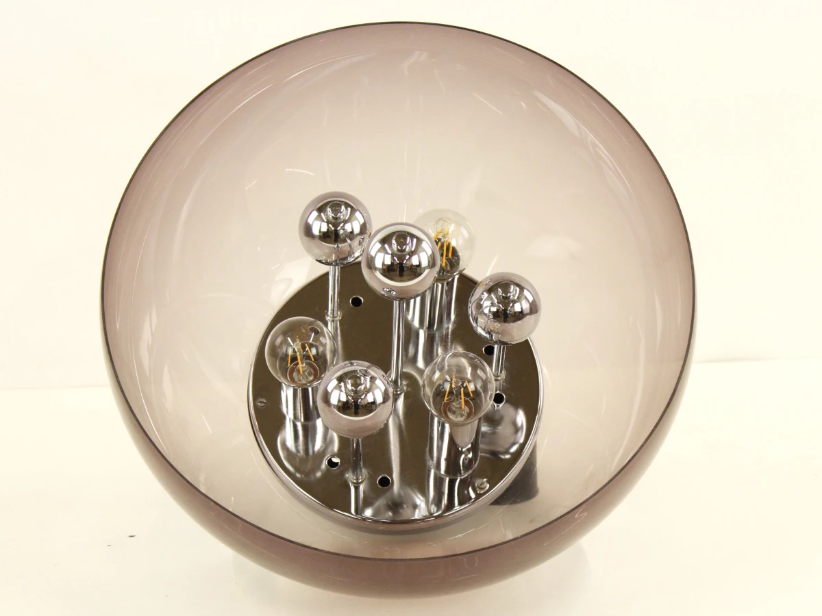 Space Age hanglamp in acryl en chroom (jaren 60/70) - foto 2