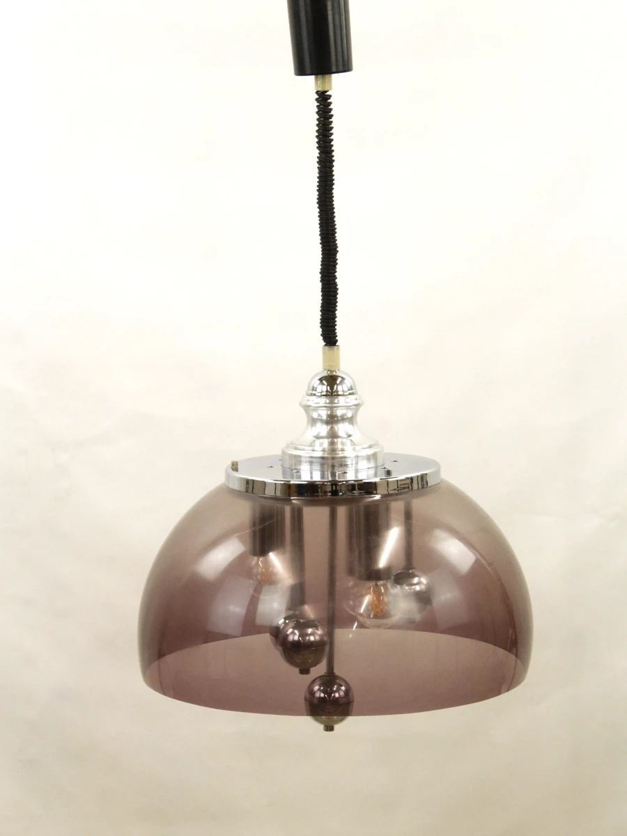 Space Age hanglamp in acryl en chroom (jaren 60/70) - foto 4