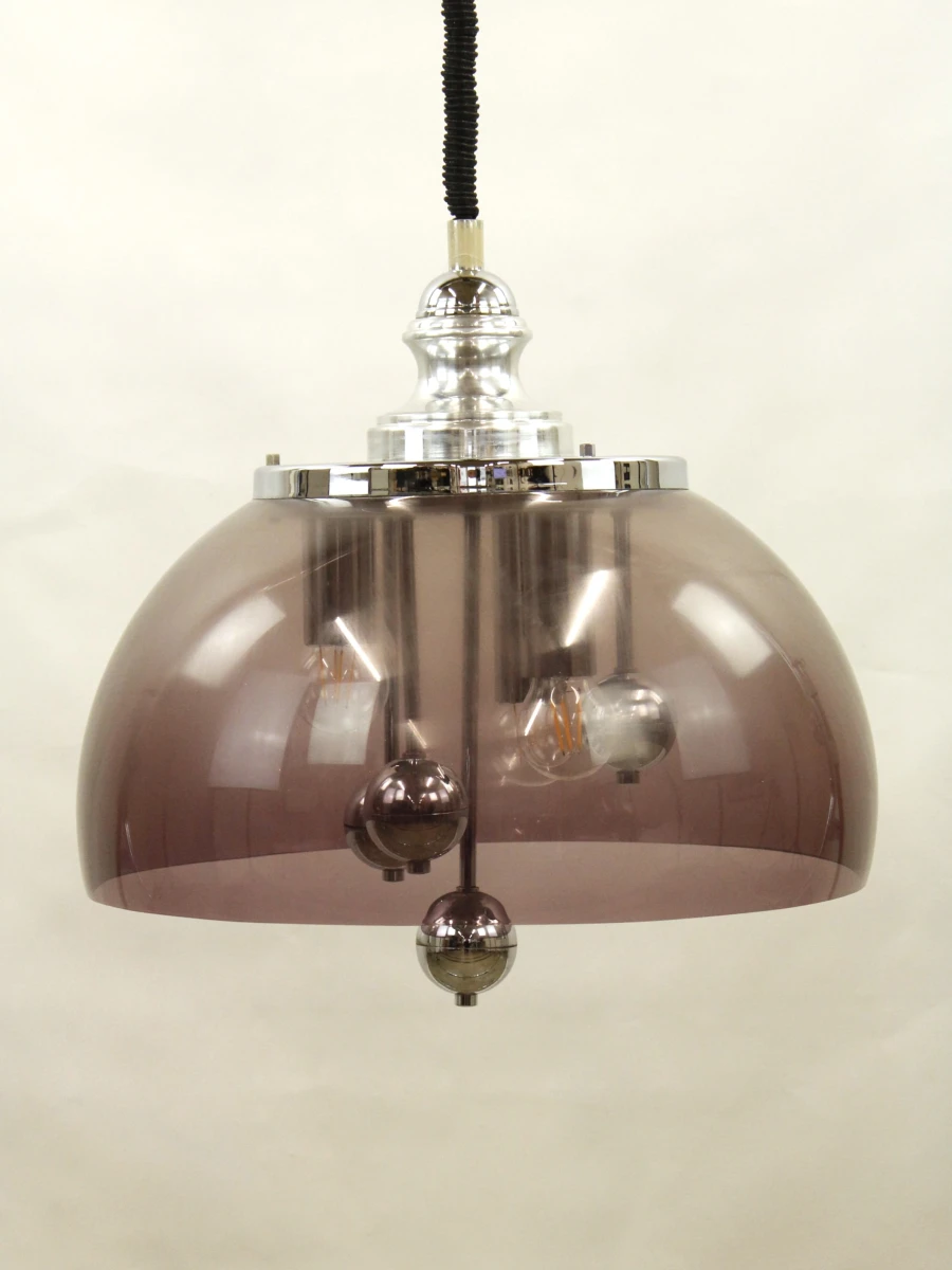 Space Age hanglamp in acryl en chroom (jaren 60/70) - foto 5