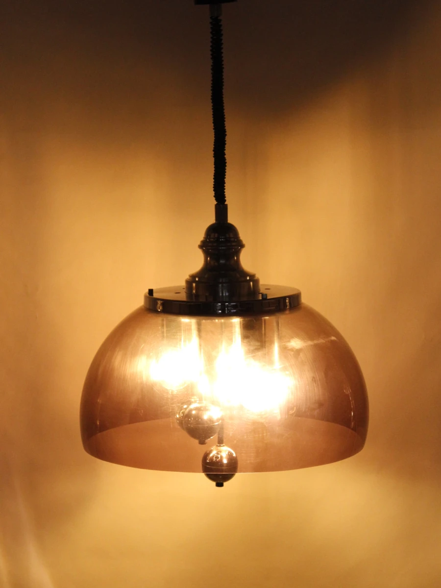 Space Age hanglamp in acryl en chroom (jaren 60/70) - foto 7
