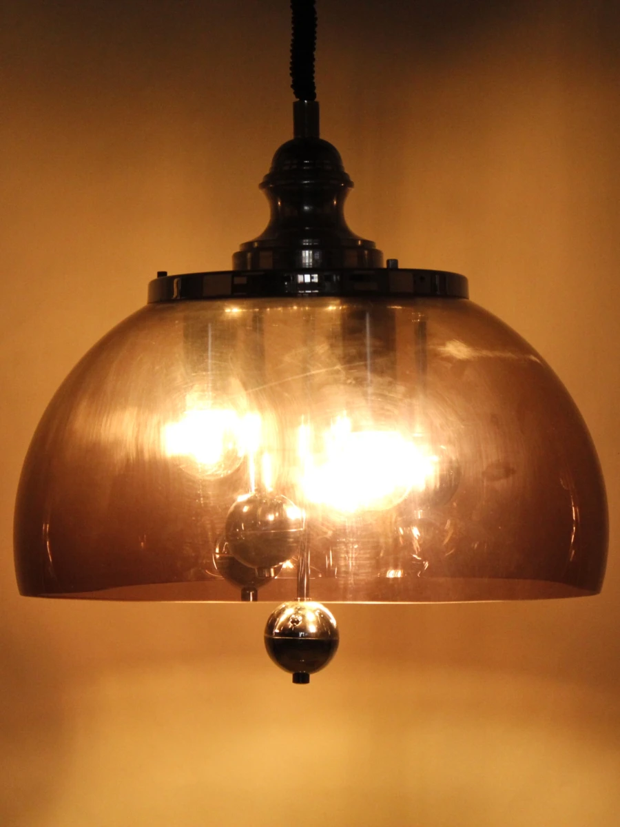 Space Age hanglamp in acryl en chroom (jaren 60/70) - foto 8