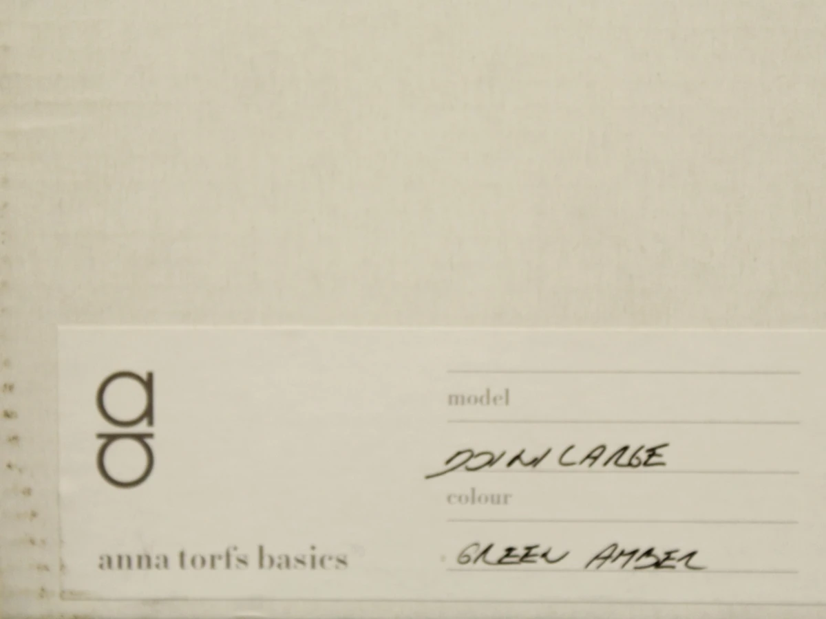 Anna Torfs Basics - Groot handgemaakt glaskunstobject in green amber met certificaat en originele doos - foto 3