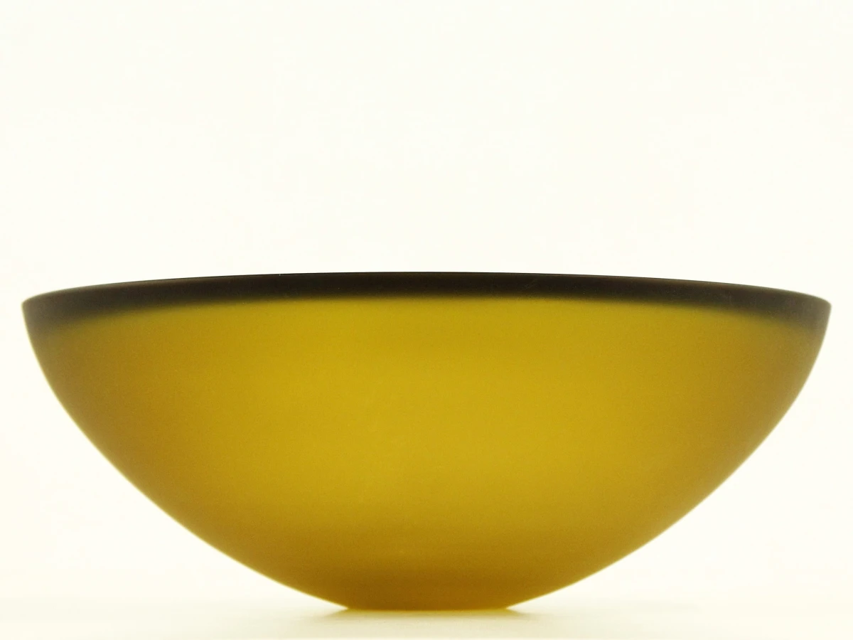Anna Torfs Basics - Groot handgemaakt glaskunstobject in green amber met certificaat en originele doos - foto 8