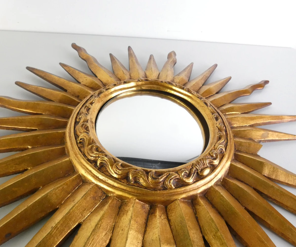 Decoratieve zonnespiegel met goudkleurige stralen - foto 15