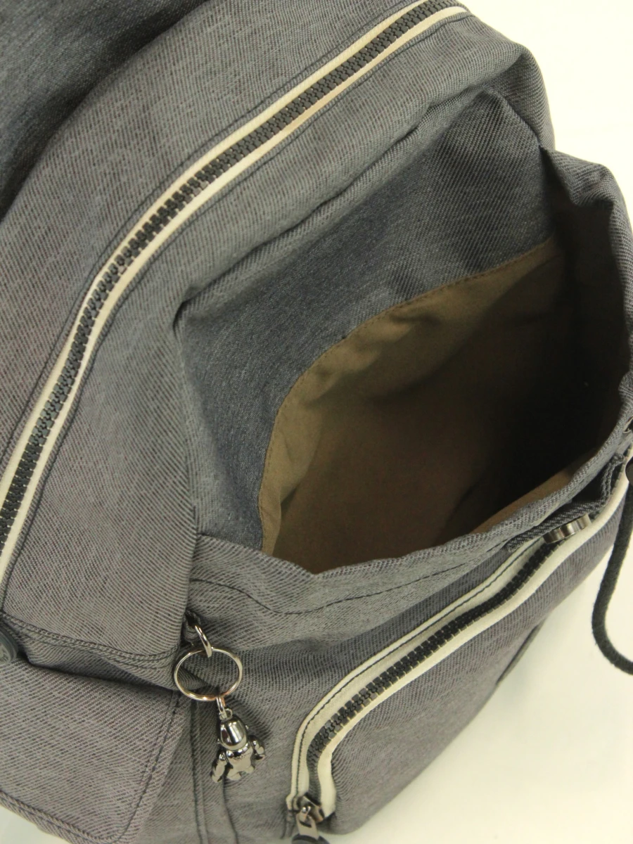 Kipling antracietgrijze rugzak model Osho - foto 5