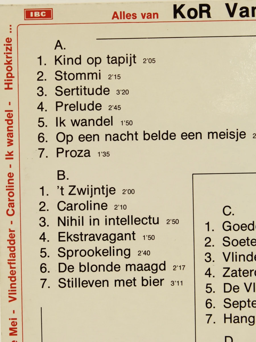 KoR Van der Goten – Alles van KoR Van der Goten – dubbel-LP, IBC, 1979 - foto 3