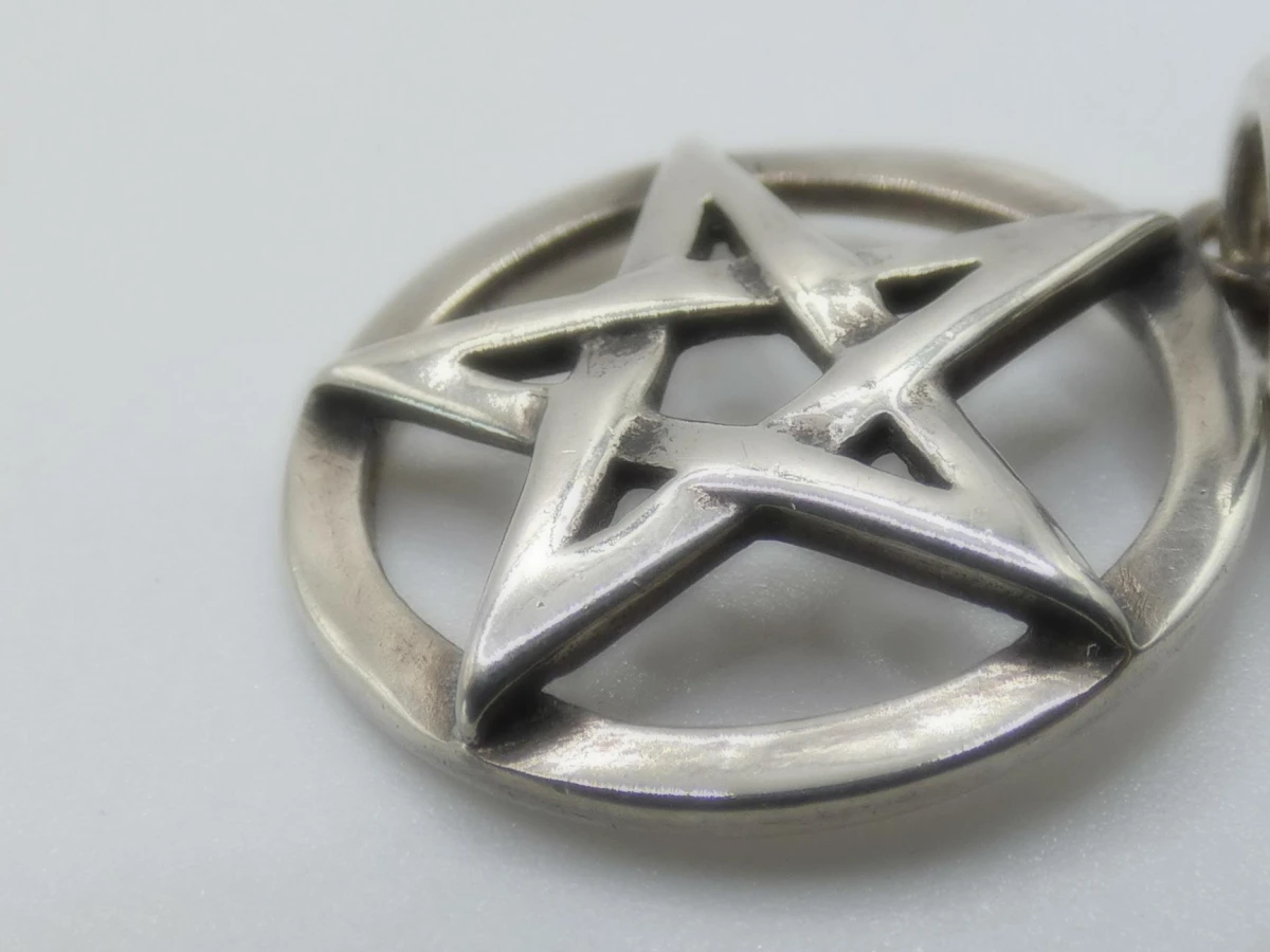 Zilveren pentagram hanger - foto 4