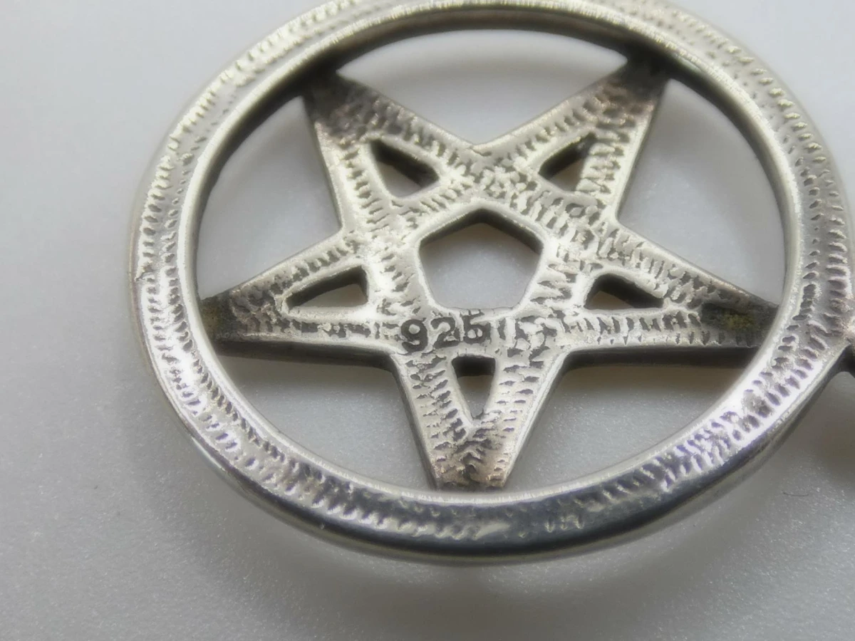 Zilveren pentagram hanger - foto 3