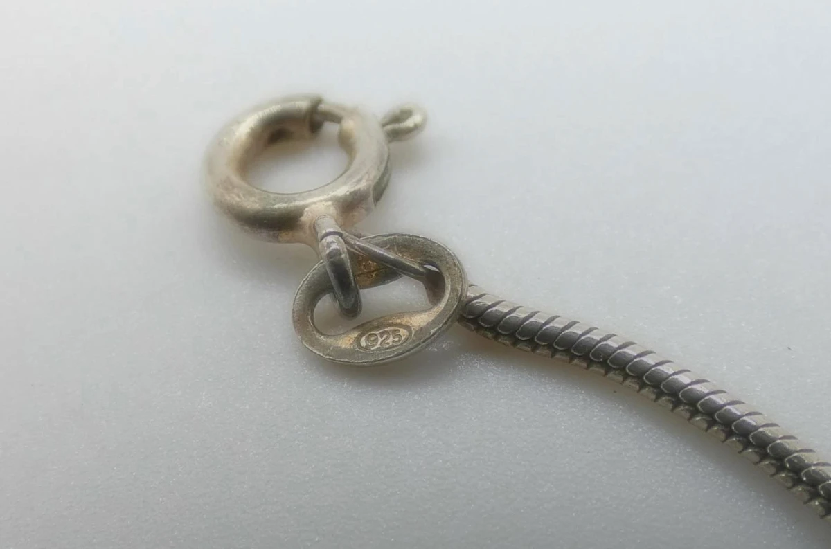 Zilveren slangenketting - foto 3