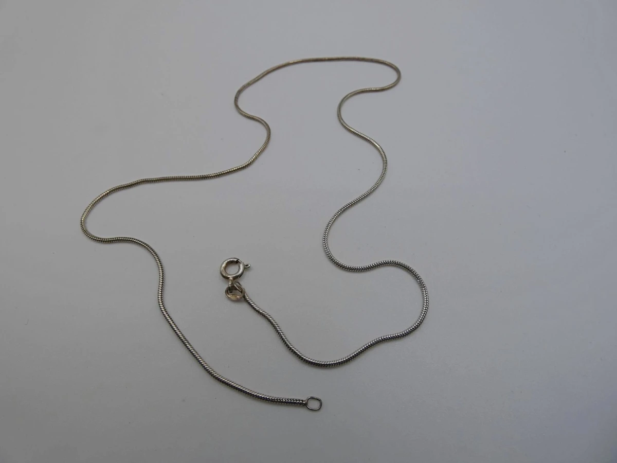 Zilveren slangenketting - foto 2