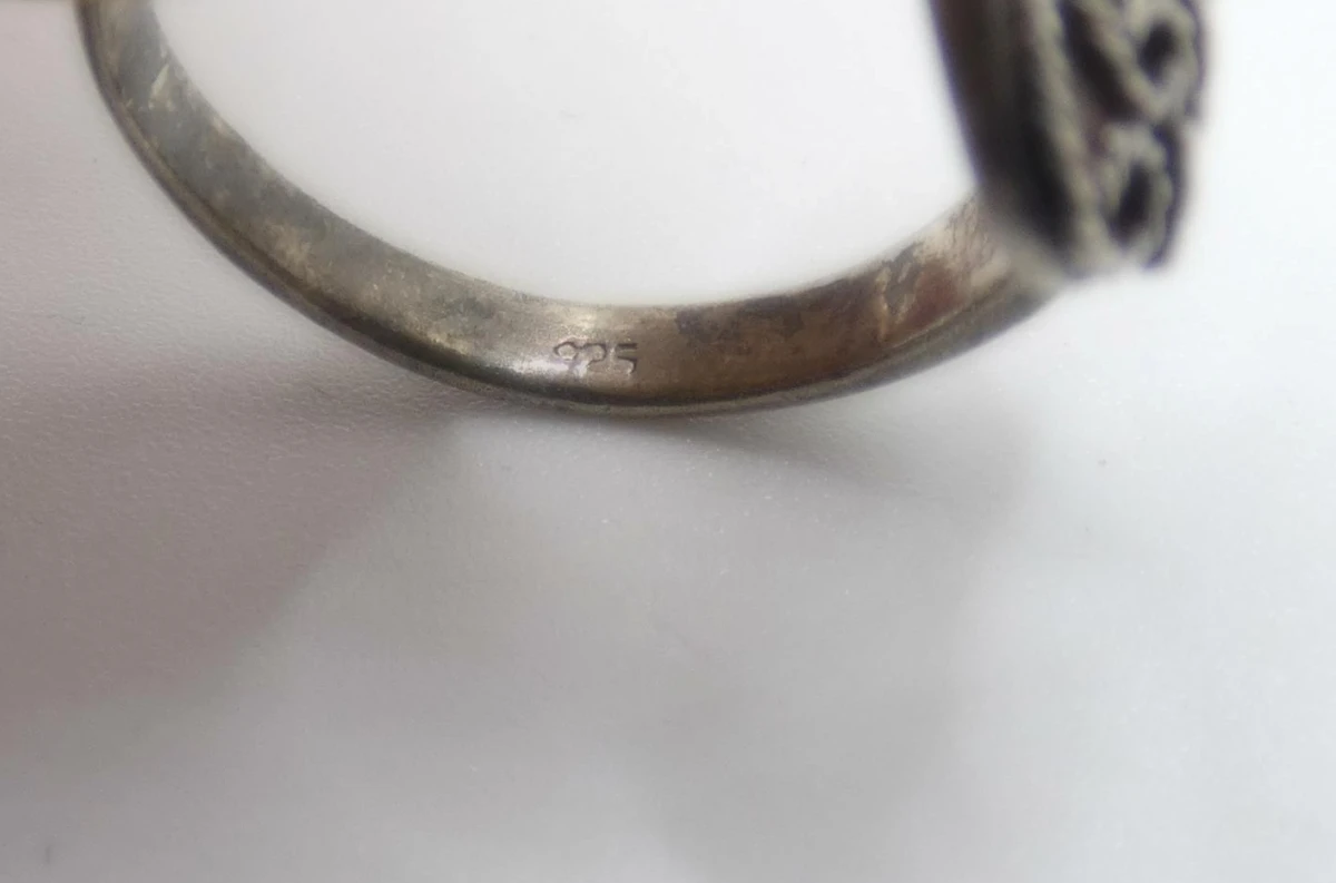 Zilveren ring met sierelementen - foto 4