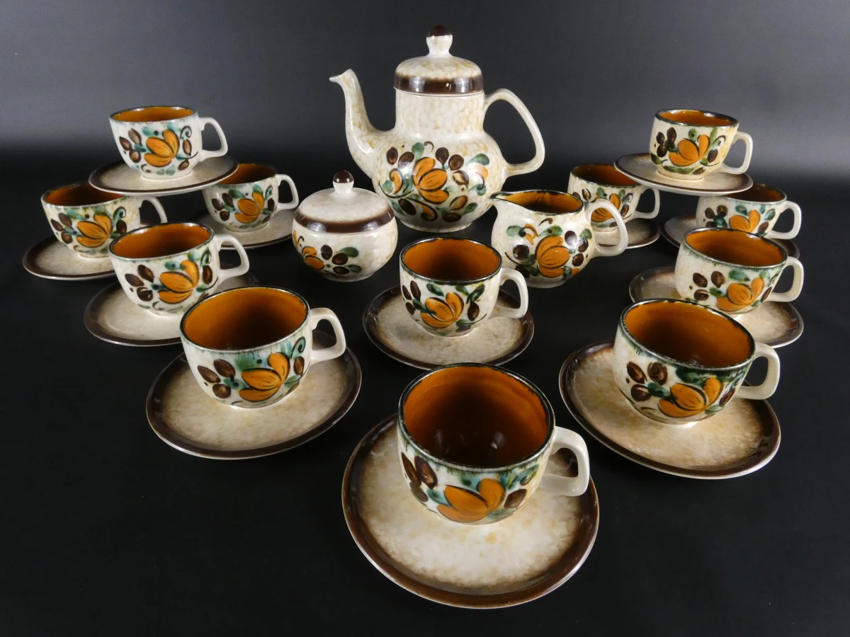Vintage Boch La Louvière Corfou theeservies – jaren 60 – uitgebreide set - foto 2