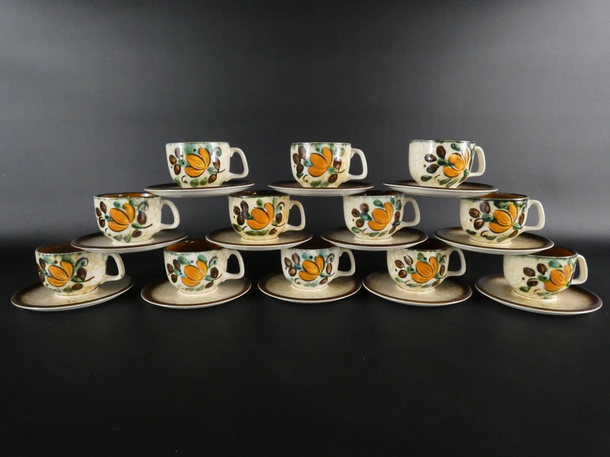 Vintage Boch La Louvière Corfou theeservies – jaren 60 – uitgebreide set - foto 3