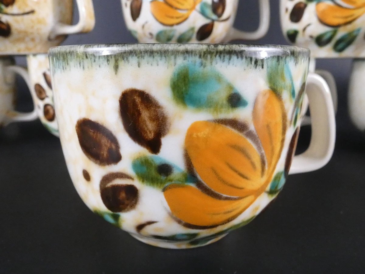 Vintage Boch La Louvière Corfou theeservies – jaren 60 – uitgebreide set - foto 5