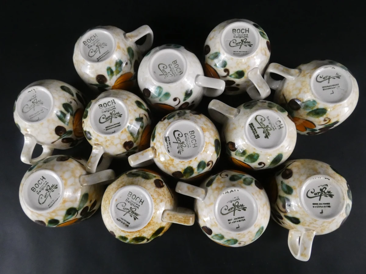 Vintage Boch La Louvière Corfou theeservies – jaren 60 – uitgebreide set - foto 7