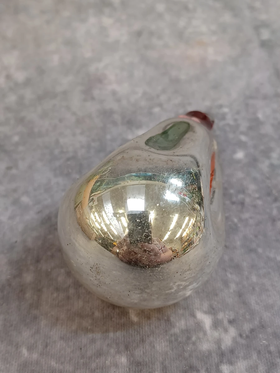 Zeldzame vintage Ajeko glazen kerstbal - Belgisch vakmanschap - foto 3